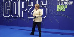 Η Ανγκελα Μέρκελ στη Σύνοδο COP26 του ΟΗΕ για το κλίμα