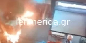Η επίθεση με μολότοφ στο ΑΤ Ακροπόλεως
