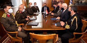 Συνάντηση ΥΕΘΑ Νικόλαου Παναγιωτόπουλου με τον Α/ΓΕΕΔ της Αιγύπτου Αντιστράτηγο Οσάμα Ροσντί Ασκάρ