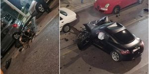 Το ΙΧ που ενεπλάκη στο τροχαίο δυστύχημα