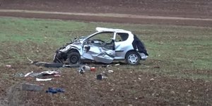 Εικόνα από το τροχαίο δυστύχημα στο Κιλκίς