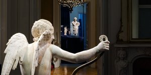 άγαλμα στην έκθεση Κάλλος στο Μουσείο Κυκλαδικής 