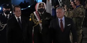 Ο Πρόεδρος της Κύπρου με τον Βασιλιά της Ιορδανίας