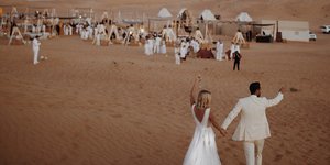 Γάμος υπερπαραγωγή Βρετανής σοσιαλιτέ στο Ντουμπάι, με νυφικό Σήλια Κριθαριώτη