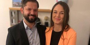 Ο νέος πρόεδρος της Χιλής με την ελληνικής καταγωγής σύντροφό του