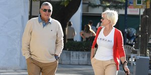 Ο Γιώργος Τράγκας και η σύζυγός του, Μαρία Καρρά