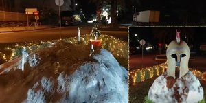 Εκλεψαν την περικεφαλαία από την είσοδο της Σπάρτης