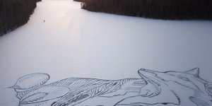 Τέχνη σε παγωμένη λίμνη της Φινλανδίας...