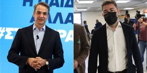 Κυριάκος Μητσοτάκης και Νίκος Ανδρουλάκης