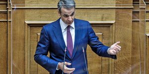 Ο Κυριάκος Μητσοτάκης στη Βουλή
