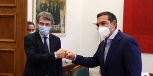 Νταβίντ Σασόλι και Αλέξης Τσίπρας