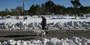 χιόνια στον Διόνυσο πέντε ημέρες μετά την κακοκαιρία Ελπίδα