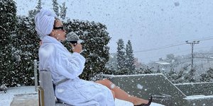 Η Ελένη Φουρέιρα στο χιόνι