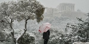 χιόνια στην ακρόπολη