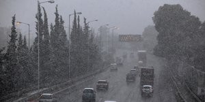 κακοκαιρία ελπις στην εθνική οδό