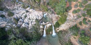 Ο διπλός καταρράκτης Βαλανάρη της Πεντέλης