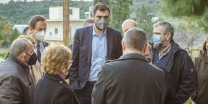 Ο Γραμματέας της ΝΔ Παύλος Μαρινάκης στη Σαλαμίνα