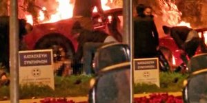 Η στιγμή που απεγκλωβίζουν τον Τζώρτζη Μονογυιό από τη Ferrari