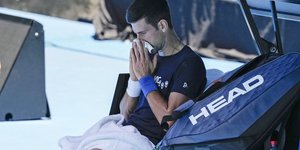 Ο Νόβακ Τζόκοβιτς στη χθεσινή του προπόνηση 