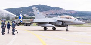 Η τελετή υποδοχής των Rafale στην Τανάγρα