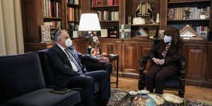 Κατερίνα Σακελλαροπούλου Τάκης Θεοδωρικάκος συνάντηση