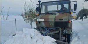 Συνδρομή του στρατού στον αποχιονισμό