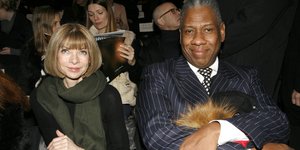 Ο Αντρέ Λεόν Τάλεϊ με την αρχισυντάκτρια της Vogue