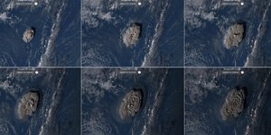 Η έκρηξη του ηφαιστείου από δορυφόρο