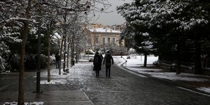 Χιόνια στο κέντρο της Αθήνας