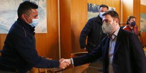 Ο Νίκος Ανδρουλάκης στους Ορχομενούς Βοιωτίας