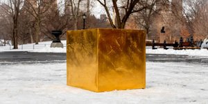 Ο χρυσός κύβος στο Σέντραλ Παρκ της Νέας Υόρκης 