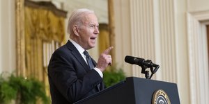 Ο Τζο Μπάιντεν κατά τη διάρκεια του διαγγέλματός του