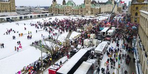 Διαδηλωτές στην Οτάβα