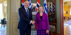 Συνάντηση Νίκου Δένδια με τη Νορβηγή ΥΠΕΞ