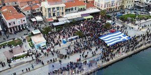 Στο συλλαλητήριο για τη Βάστρια στην πλατεία Σαπφούς της Μυτιλήνης