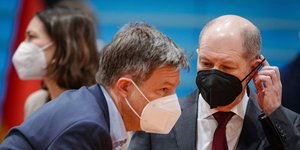 Ο υπουργός Οικονομίας και Κλίματος με τον Γερμανό Καγκελάριο