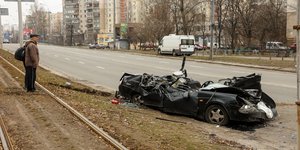 Ουκρανία Κίεβο αυτοκίνητο ρωσικό τεθωρακισμένο