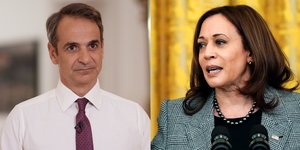 Ο Κυριάκος Μητσοτάκης και η Καμάλα Χάρις