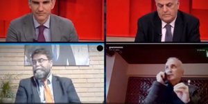 Ο Γιώργος Βαρεμένος διακόπτει πολιτική συζήτηση