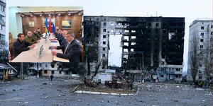 βομβαρδισμένο τοπίο στην Ουκρανία την ώρα που διεξάγεται ο τρίτος γύρος διαπραγματεύσεων μεταξύ Ουκρανίας και Ρωσίας