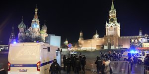 Αστυνομία στην Κόκκινη Πλατεία της Μόσχας στη Ρωσία