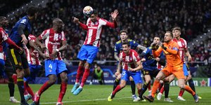 Φάση από το Ατλέτικο Μαδρίτης-Μάντσεστερ Γιουνάιτεντ 1-1