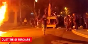 Στιγμιότυπο από τις βίαιες διαδηλώσεις στην Κορσική
