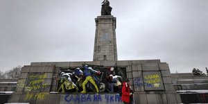 Γκράφιτι υπέρ της Ουκρανίας στη Σόφια της Βουλγαρίας