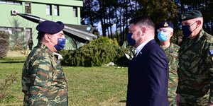 Ο υφυπουργός Εθνικής Άμυνας στη μονάδα των βλημάτων HAWK