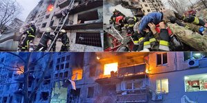 Ρωσικές δυνάμεις βομβάρδισαν πολυκατοικία στο Κίεβο 