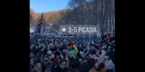 κορωνοπάρτι σε χιονοδρομικό