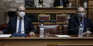 Ο Κωστής Χατζηδάκης με τον Γιώργο Γεράκη