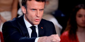 Ο Εμανουέλ Μακρόν σε ομιλία του