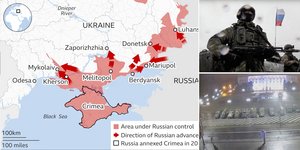 Οι ρωσικές δυνάμεις σφυροκοπούν το νότο της Ουκρανίας 